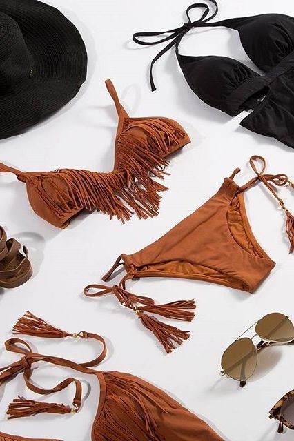 Coastal Fringe Bralette Bikini Top