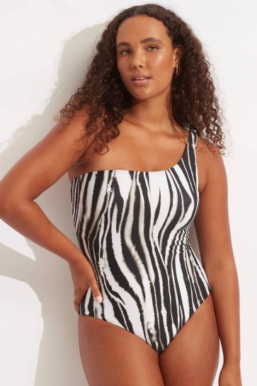 Tropfest Reversible בגד ים שלם דו צדדי כתף אחת 