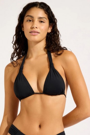 Seafolly Multi Fit  ביקיני עליון משולשים עד קאפ שחור 