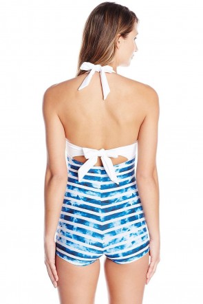 Inked Stripe –בגד ים שלם מחטב מכנסון לקאפ E-F