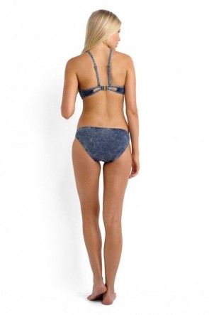 Deja Blue ביקיני ספורטיבי פוש אפ עם תחתון מכסה ג'נס 
