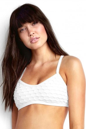  ביקיני עליון לבן בסגנון ספורטיבי MESH ABOUT