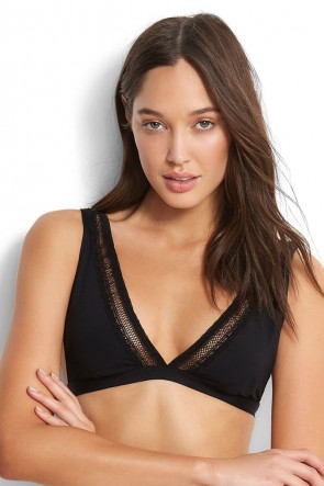 Wild at Heart ביקיני טופ משולשים בתוספת רשת תחרה