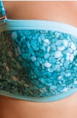 Larimar ביקיני עליון לחזה גדול עם עצם 