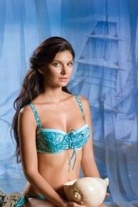 Larimar ביקיני עליון לחזה גדול עם עצם 