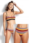 Baja Stripe ביקיני ברלט ספורטיבי גזרה רטרו  